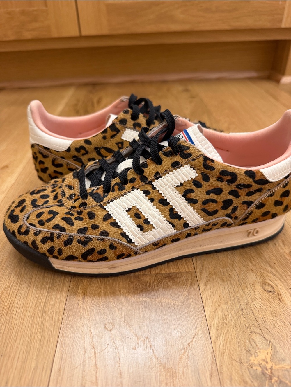 Leopard Print Women's Sneakers with Pink Lining